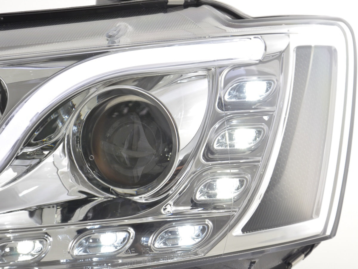 Scheinwerfer Set Daylight LED Tagfahrlicht VW Jetta 6 ab 2011 chrom Scheinwerfer Set Daylight LED Tagfahrlicht VW Jetta 6 ab 2011 chrom